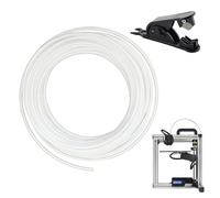 Xyvor 10M Tube en Téflon PTFE avec Coupe-Tuyau, 2.5 mm ID × 4mm OD PTFE, Tube PTFE Teflon Ultra-Lisse, Tube PTFE pour Filament 1.75mm, pour Bambu Lab A1/A1 mini/P1P/P1S/X1C (Blanc)