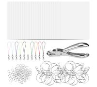 Xyvor 186 Pièces Feuille Plastique Fou Kit, Plastique Fou Kit De Feuille Rétractable, Plastiques Magique, Comprend 25 Papier Fous Perforatrice, Anneau De Clé, Boucle Ouverte Pour Les Bricolages