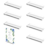Xyvor 20 Pièces Porte Photo, 10×3×1 cm Porte Menu en Acrylique, Support de Carte de Place Transparent, Support Photo, Porte-Cartes de Menu, pour Mariages, Restaurants, Conférences, Banquets, Fêtes