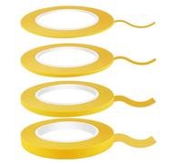 Xyvor 4 Rouleaux Ruban De Masquage Peinture 1.5/3/6/12 mm X 50 M Ruban Masquage Peinture, Ruban Vinyle Pour Masquage De Précision, Adhesif De Masquage Peintures pour Voiture Bricolage Artisanat Doré