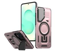 XYWCAI Coque pour Samsung Galaxy S25 Edge 5G avec Support Métallique et Couvercle Caméra Housse Antichoc Protection Anti Rayures et Chutes Case pour Galaxy S25 Edge -Or Rose
