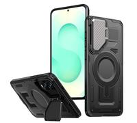 XYWCAI Coque pour Samsung Galaxy S25 Edge 5G avec Support Métallique et Couvercle Caméra Housse Antichoc Protection Anti Rayures et Chutes Case pour Galaxy S25 Edge -Noir