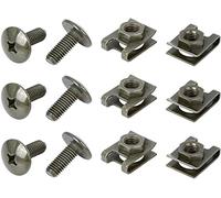 XYWHPGV 10 ensembles 6x16mm U Clip Phillips Vis Assortiment Clips De Voiture Fixations avec Vis pour Pare-chocs Dash Panneau De Porte Intérieur Armée Vert(b057e 4ee5e fa07c 3d585 1771a eeb6e