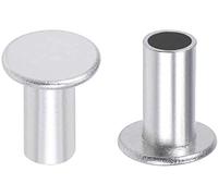 XYWHPGV 100 rivets semi-tubulaires à tête plate en aluminium 6 mm x 12 mm ton argent(c0260 cfa75 9517c 2fe26 5d989 5e5e4
