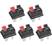 XYWHPGV 2 voies ressort haut-parleur borne pince pousser connecteur bornes de câble audio bande bloc noir rouge WP2-203 5 pièces(ebbc5 12ed8 3bb33 33e90 eb41b 3516f