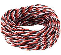 XYWHPGV 28FT/8.5Meters 28AWG Servo Wire 3Pin Line pour JR Futaba Twist Extension Cable 30 Core Noir/Rouge/Blanc(eb196 aba2b 049e0 b1427 95700 785dd