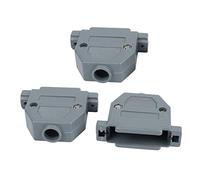 XYWHPGV 3 pièces DB25 Port mâle/femelle D-Sub connecteur Kit couvercle boîtier assemblage coque plastique capot gris(c1caf 44b9d d7240 c16e5 92289 baecf