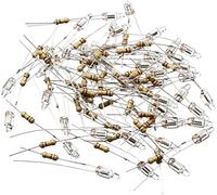 XYWHPGV 50Pcs F4 4x10mm Lumineux Rouge Lumière Ampoule Néon Indicateur Lampe W 100K Résistance(efbfb f9660 590f2 93390 14c32 2d548