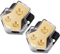 XYWHPGV Bloc de distribution d'alimentation 2 voies 2 jauges dans 4 jauges sur distributeur de masse d'alimentation pour répartiteur audio de voiture 2 pièces(d1766 8dfc8 65c83 62254 c50e5 99a24