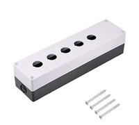 XYWHPGV Boîtier de station de commande à interrupteur à bouton-poussoir 22mm ouverture à 5 boutons blanc et noir(3bab8 3b834 14f34 124e8 70d71 ad58d