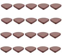 XYWHPGV Coin Guards Edge Protector Meubles Table Coin Protecteurs Adhésif Silicone Souple Marron 30x30x9mm, 20 Pcs(9046f 2839d 7b634 5fbaa cc45f 25a66