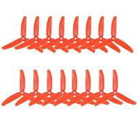 XYWHPGV Hélices RC 5040 5x4 Pouces Multi-Rotor à 3 Aubes pour Avion Jouet, Nylon Rouge 8 Paires(bbf15 2bba8 ea858 ce338 73dec 506de