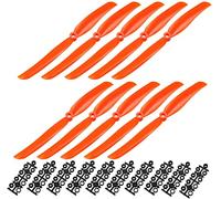 XYWHPGV Hélices RC CW 8060 8x6 pouces 2 ailettes à voilure fixe pour avion jouet, nylon orange 10 pièces avec bagues d'adaptation(ecd0e 59fa7 1a39f e1079 cc113 2d109