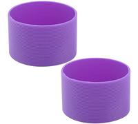 XYWHPGV Housse de protection de manchon résistant à la chaleur pour tasse à thé en verre d'extérieur en silicone 2 pièces violet(96273 2b5ac ad541 33f21 37f54 acea2