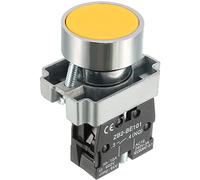 XYWHPGV Interrupteur à bouton-poussoir d'arrêt d'urgence jaune avec trou de montage de 22 mm SPST NO(9f4f9 b1c68 59185 2f516 b4e7c 61b5e