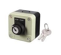 XYWHPGV Interrupteur à bouton-poussoir Station de sélection de serrure à clé Station 2 positions, 660V 10A(410f6 58776 d4084 20ac6 55fa3 276d9
