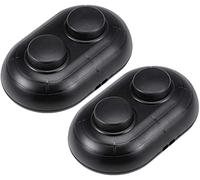 XYWHPGV Interrupteur de lampe à pédale en ligne, 2 boutons d'éclairage, commande au pied marche/arrêt, noir 2 pièces(78c03 18fc8 03fe6 06376 26170 9cefa