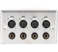 XYWHPGV Panneau de plaque murale pour haut-parleur 4X XLR 4X 1/4 pouces 6.35MM Prise Jack(d1371 2b108 91308 8aceb 91e76 a831a