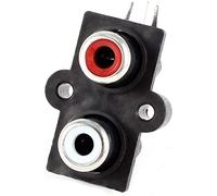 XYWHPGV Rouge Blanc 2x RCA Femelle PCB Jack Vidéo Prise AV Connecteur à Angle Droit(8b3be cbdab ff1c1 1e160 95fa4 c0fe8
