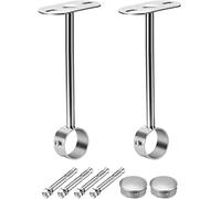 XYWHPGV Support de montage au plafond, support de tuyau de garde-robe, 25 mm de diamètre, tringle de garde-robe pour rideau de douche Ljamais Support Support Pipe Bride Socket 4pcs (Hauteur 200mm)(7ca