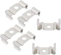 XYWHPGV T4 Clips Support Cintre pour Tube de Lumière LED, Luminaire à Tube Fluorescent LED, Acier Inoxydable, Paquet de 6(cafcf 6f2fa a6943 cecd4 b078d 83d97