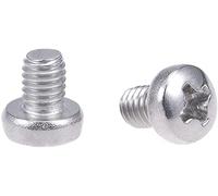 XYWHPGV Vis à métaux M3x4mm Vis à tête cruciforme Phillips 304 boulons de fixation en acier inoxydable 100 pièces(ee5f8 0e810 f37e8 0a019 1597d 574aa