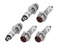 XYWHPGV Voyant lumineux à LED fileté, DC 24V, 5 pièces, 8 mm, rouge(502c7 7ba10 b6556 4cead fb37a 907e5
