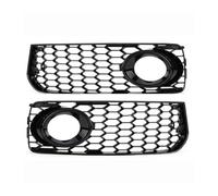 XYWOPO 2 pièces Auto avant gauche droite pare-chocs antibrouillard lampe calandre, for, for A5 for, for S5 B8 RS5 2008 2009 2010 2011 2012 noir Grille de phare antibrouillard(All Black)