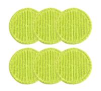 XYWOPO 6/12 pièces Emballage Rond Vert Chiffon De Nettoyage 16 cm Vadrouille Électrique Aspirateur Utilisation Sèche Et Humide Chiffons Tampon Sol Tampon pour robot serpillière(6pcs)