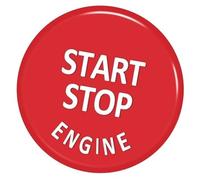 XYWOPO Commutateurs à bouton-poussoir de voiture interrupteur d'arrêt démarrage du moteur remplacer le couvercle, pour châssis pour Bmw E, pour X1, pour Garniture du commutateur d'allumage(Rot)