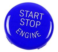 XYWOPO Commutateurs à bouton-poussoir de voiture interrupteur d'arrêt démarrage du moteur remplacer le couvercle, pour châssis pour Bmw E, pour X1, pour Garniture du commutateur d'allumage(Blue)