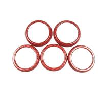 XYWOPO Décoration de cercle de ventilation de sortie de climatisation de console centrale de voiture, for, classe AB W176 W246 GLA X156 CLA C117 Garniture de grille d'aération de voiture(Rot)