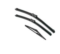 XYWOPO Kit de Jeu de balais d'essuie-Glace Avant et arrière, for Lancia, Delta MK3 2008-2014, Pare-Brise, fenêtre 24 "18" 11 Pouces Balai d'essuie-Glace arrière(Black Right-Hand Drive)