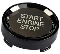 XYWOPO Moulures intérieures de voiture Accessoires bouton d'arrêt démarrage du moteur, pour BMW, pour X1, pour X5 E70, pour X6 E71 Z4 E89 1 3, pour Garniture du commutateur d'allumage(Schwarz)