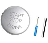 XYWOPO Moulures intérieures de voiture Bouton commutation démarrage et d'arrêt du moteur Remplacer le couvercle, pour BMW 1/3, pour série 5 E87 Garniture du commutateur d'allumage(Silver)