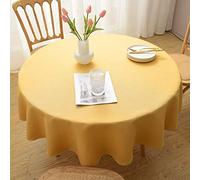 XYXHEII Nappe en Toile Cirée Lavable 160cm, Nappe De Jardin Ronde, Nappe De Table Coton Lin, pour Table À Manger Picnic Party Jardin Lavable Entretien Facile
