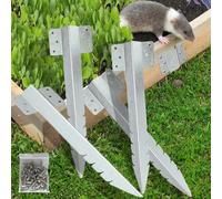 Xyxu Lot de 10 supports de traverses de chemin de fer en métal pour bordure de jardin, fixations robustes en acier galvanisé pour lits surélevés en bois, allée, bordure de chemin