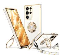 XYZ Coque pour Samsung Galaxy S22 Ultra avec Cordon, Blanc