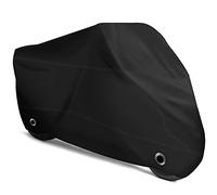 XYZCTEM Housse de Moto - Sac de Rangement extérieur imperméable, fabriqué en matériau Robuste, Convient aux Harley Davison et Tous Les Moteurs jusqu'à 246,4 cm (Noir, Trous de Verrouillage et Sangle