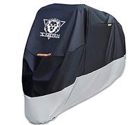 XYZCTEM Housse de Protection pour Moto Toutes Saisons Noir Étanche Protection extérieure Convient pour Les vélos de Tourisme, Choppers et Cruisers Protection Contre la poussière, Les