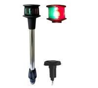 Xz jteeZPn Feu de Navigation pour bateau marin, bicolore rouge vert, 12 pouces, enfichable avec ampoule remplaçable, Compatible avec ANHEART(11501 11500-S)