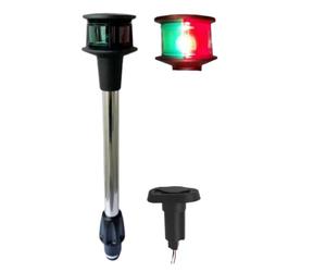Xz jteeZPn Feu de Navigation pour bateau marin, bicolore rouge vert, 12 pouces, enfichable avec ampoule remplaçable, Compatible avec ANHEART(11501 11500-S)