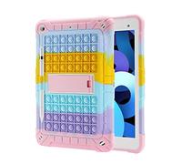 XZC Coque pour iPad 9eme 8eme 7eme generation (Etui iPad 10.2 2021/2020/2019) Anti-chocs Protection Housse Avec Support pour Crayon et Bandoulière (arc-en-ciel 1)