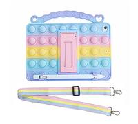 XZC - Étui anti-chocs pour enfants avec jouets sensoriels anti-stress à bulles, avec porte-crayons, dragonne, support, pour iPad 2019/2020 (7ème et 8ème génération) 10,2"