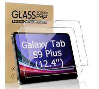 XZC [Lot de 2 protections d'écran en verre trempé pour Samsung Galaxy Tab S9 Plus/S8 Plus/S7 Plus/S7 FE 5G 12,5", dureté 9H avec S Pen compatible (S9/S8/S7 Plus 12,5")
