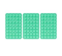 XZC Lot de 3 ventouses double face en silicone pour téléphone portable, support mains libres pour selfies et vidéos, réutilisable et amovible (vert lac)