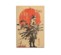 XZCEWSS Anime One Piece Zoro Character Poster - Peinture décorative sur toile - Affiche murale pour chambre à coucher moderne - 30 x 45 cm