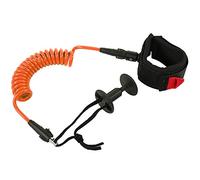 Xzcvalimn Bodyboard Coiled Wrist Leash, Surfing Leash for Bodyboard, 5.5 mm TPU Coil with Padded Adjustable Wristband, 5 ft Lightweight Leash for Beach and Ocean Use (Orange)