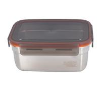 Xzcvalimn Conteneur de stockage d'aliments en acier inoxydable, boîte à lunch rectangulaire hermétique, boîte de conservation étanche et respectueuse de l'environnement en acier inoxydable 3 (1900ML)