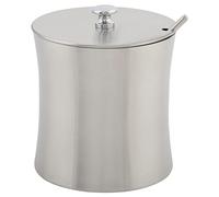 Xzcvalimn Sucrier en acier inoxydable avec cuillère, pot d'assaisonnement pour la cuisine, pot à condiments au sel avec couvercle hermétique, fond antidérapant pour un usage domestique au